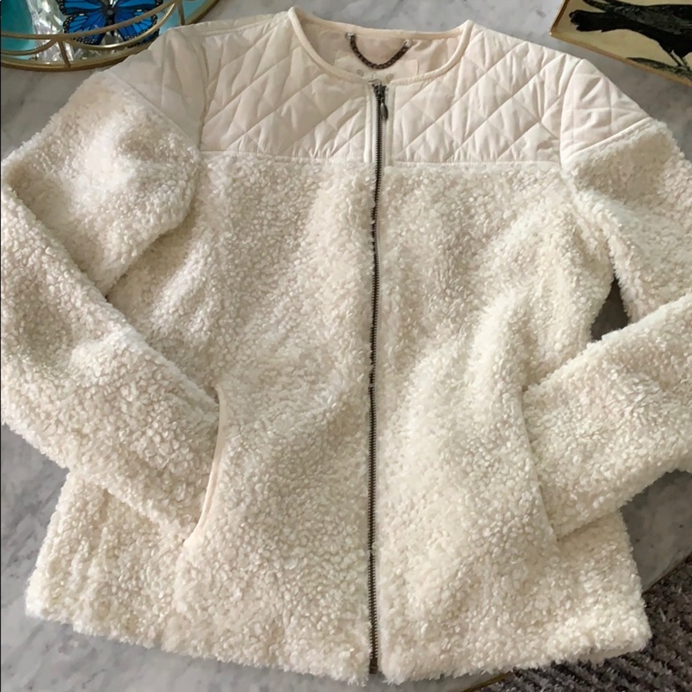 Prana cream Sherpa cozy Coat